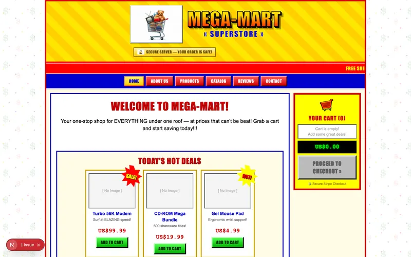 MEGA-MART Superstore — live theme preview